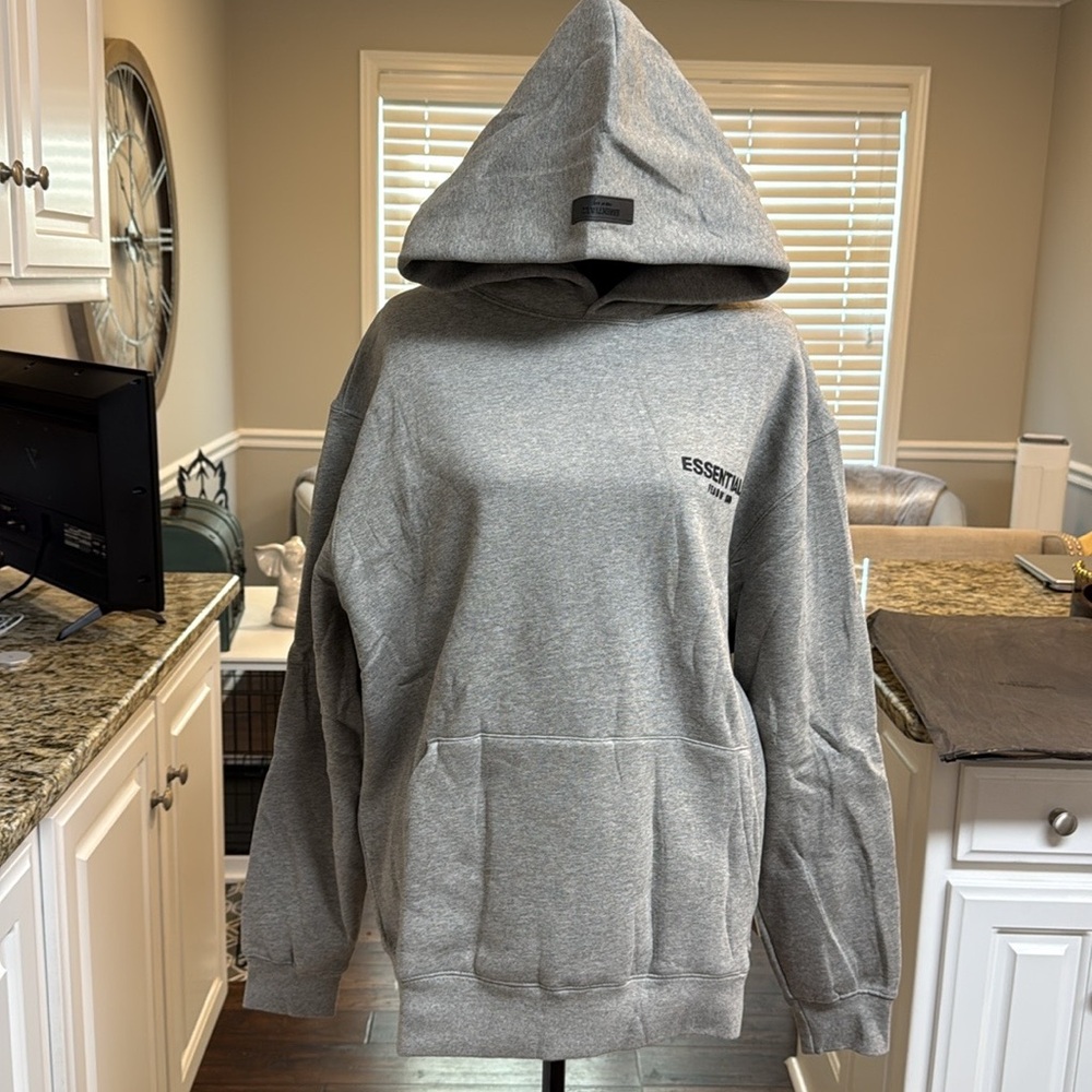 Essentials Fear of God Hoodie dark oatmeal size large - Picture 4 of 8